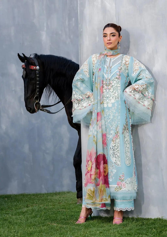 Elaf - Luxury Lawn |Unstitch 3pc | Eid Essential | Summer Season