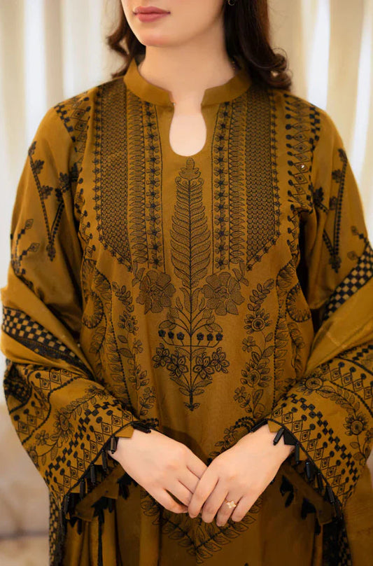 LIBAAS - 3PC Lawn Embroidered Suit