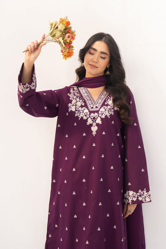 Pezwaan - Unstitch Fully Embroidered Premium Lawn 2pc