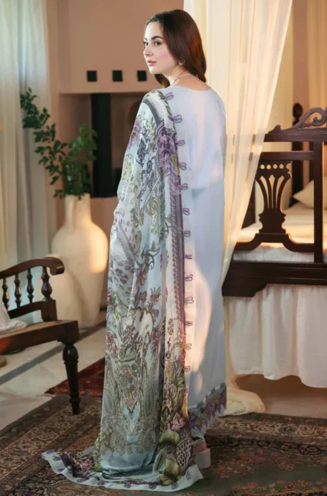 Jade - 3Pc Lawn Embroidered Suit Ready to Wear Dupatta Sky