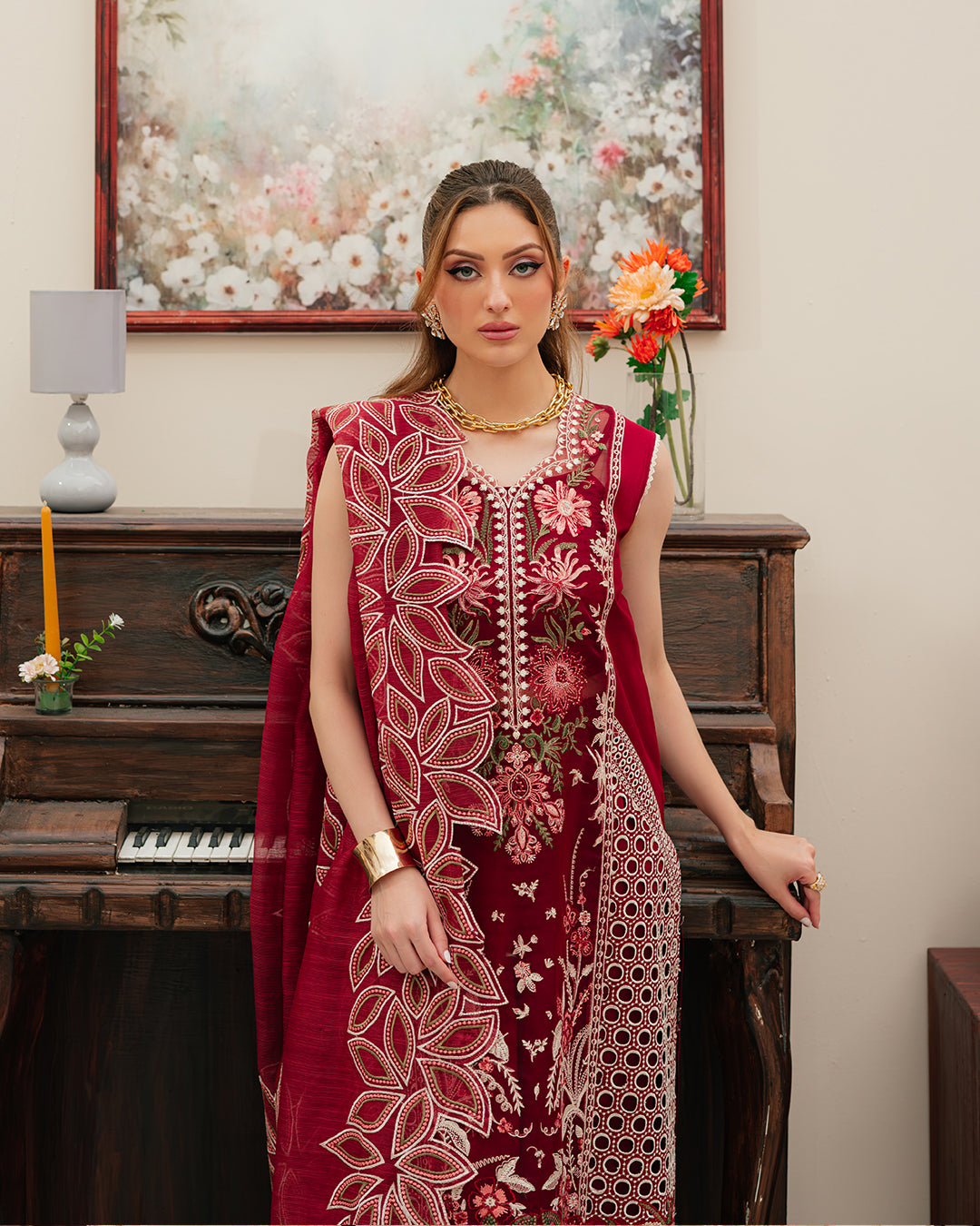 Mahnur - Luxury Lawn | Unstitch 3pc | Premium Eid Essential | Summer Season