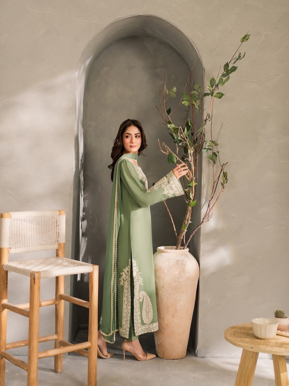 Mirana-Unstitch 3Pc | Luxury Lawn | Summer Season | Mint Green