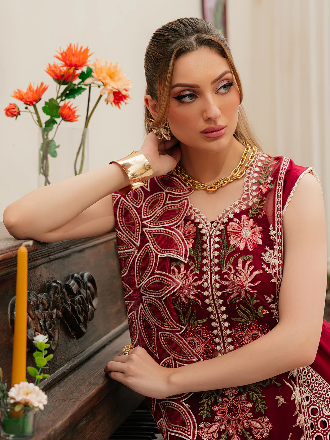 Mahnur - Luxury Lawn | Unstitch 3pc | Premium Eid Essential | Summer Season