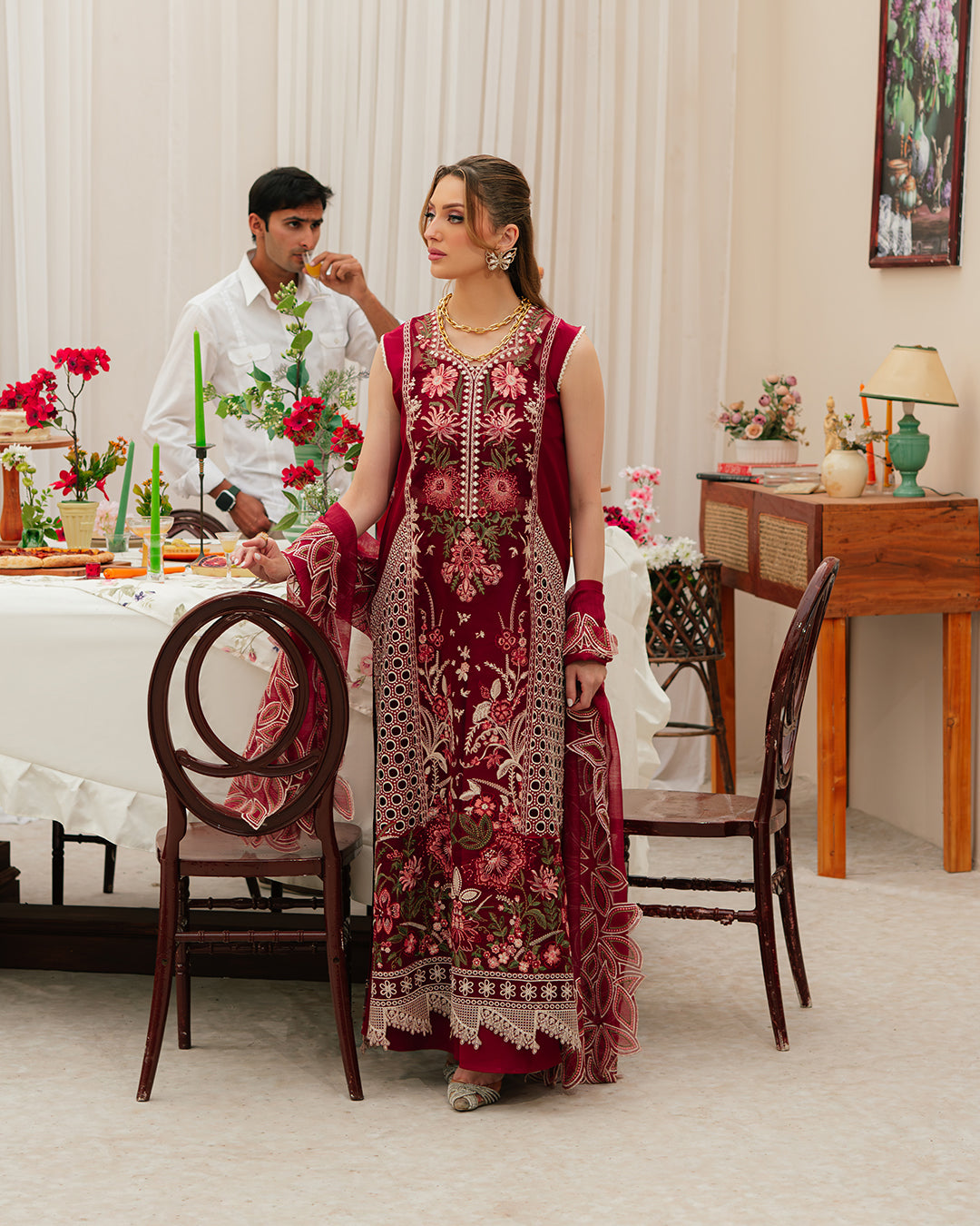 Mahnur - Luxury Lawn | Unstitch 3pc | Premium Eid Essential | Summer Season