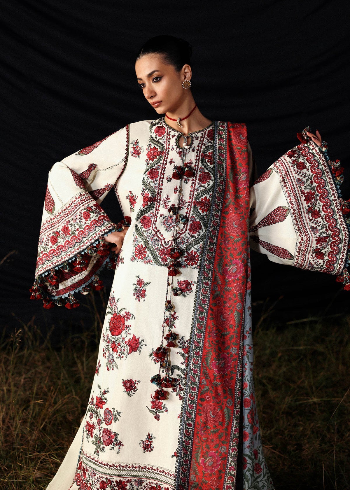 Hussain Rehar - Luxury Lawn | Unstitch 3pc | Premium Eid Essentials | Summer Season
