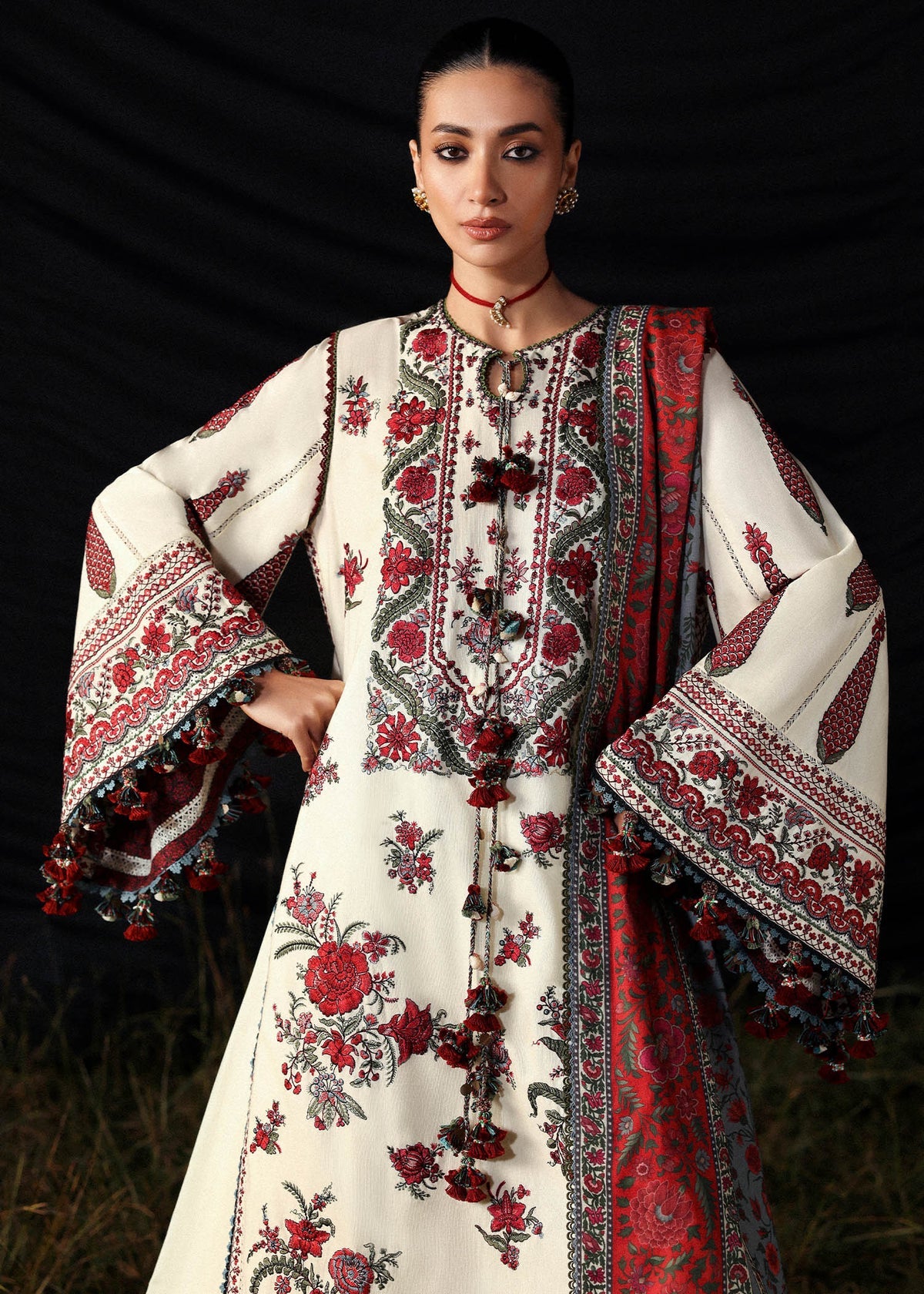 Hussain Rehar - Luxury Lawn | Unstitch 3pc | Premium Eid Essentials | Summer Season