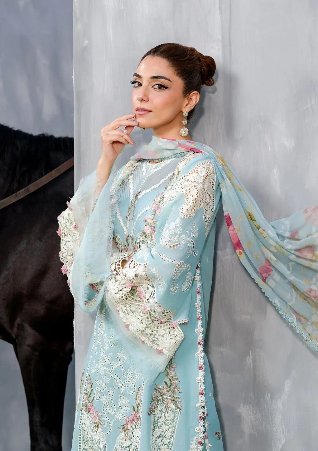 Elaf - Luxury Lawn |Unstitch 3pc | Eid Essential | Summer Season
