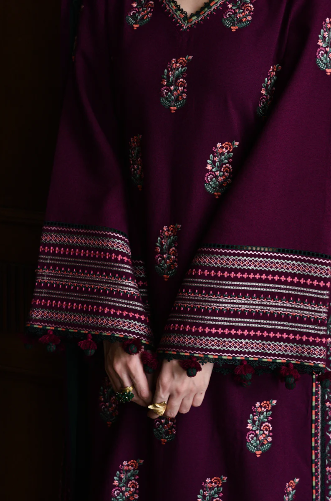 Zaib-Unstitch 3Pc | Premium Luxury Lawn | Summer Season | Attractive Purple