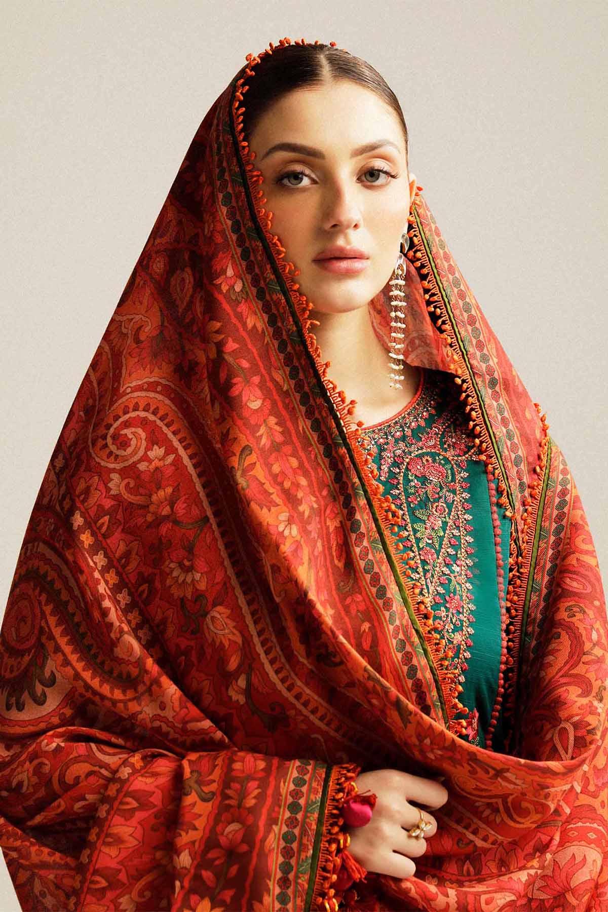 Hussain Rehar - Unstitched Luxury Lawn Heavy Embroidered 3PC Suit