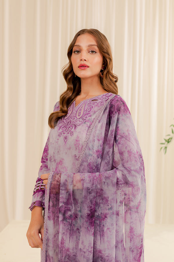 Farasha | Printed Essentials | Unstitch 3pc | WINESOME GLORY
