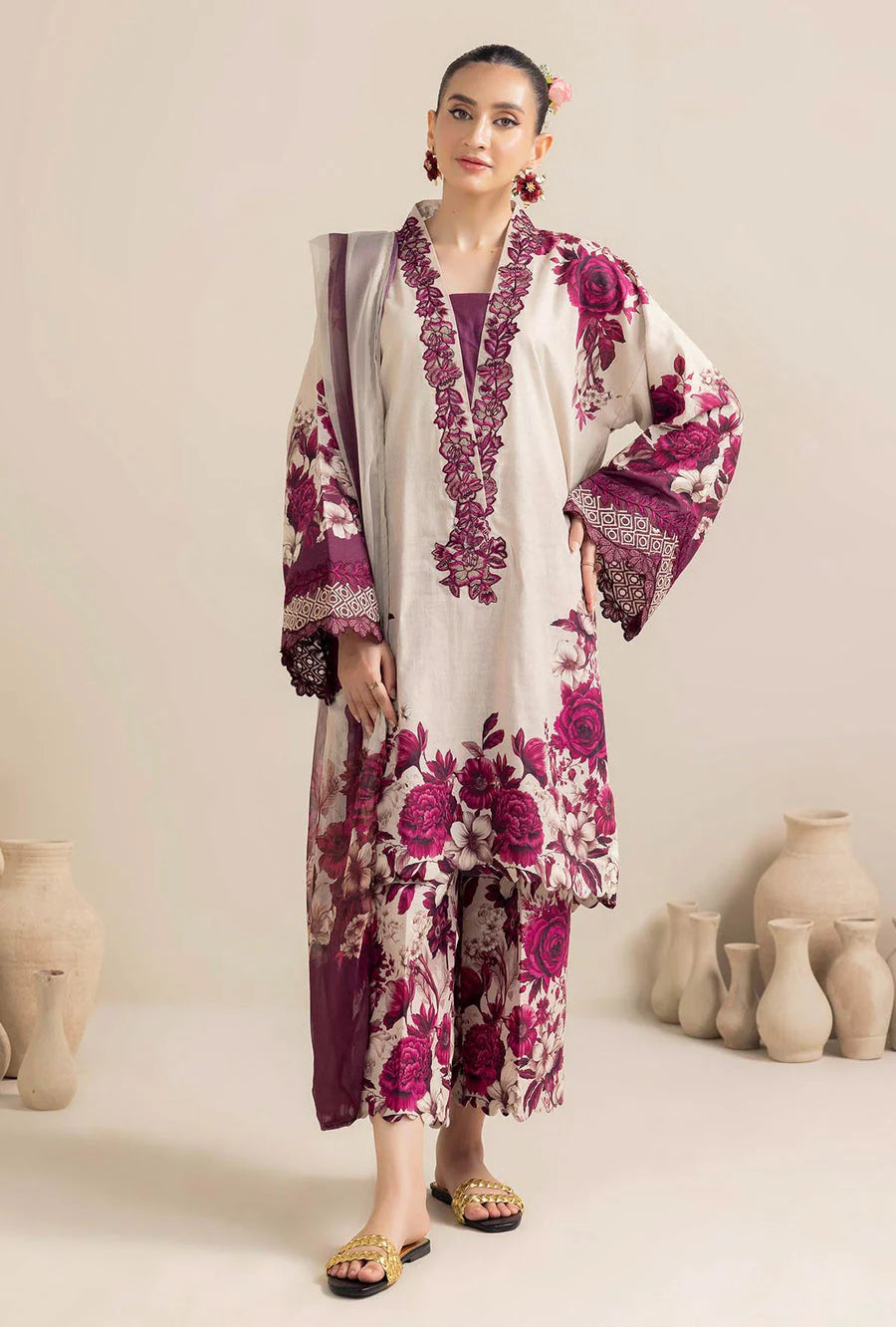 Adnan Libaas | Printed Essentials | Unstitch 3pc | Summer Season