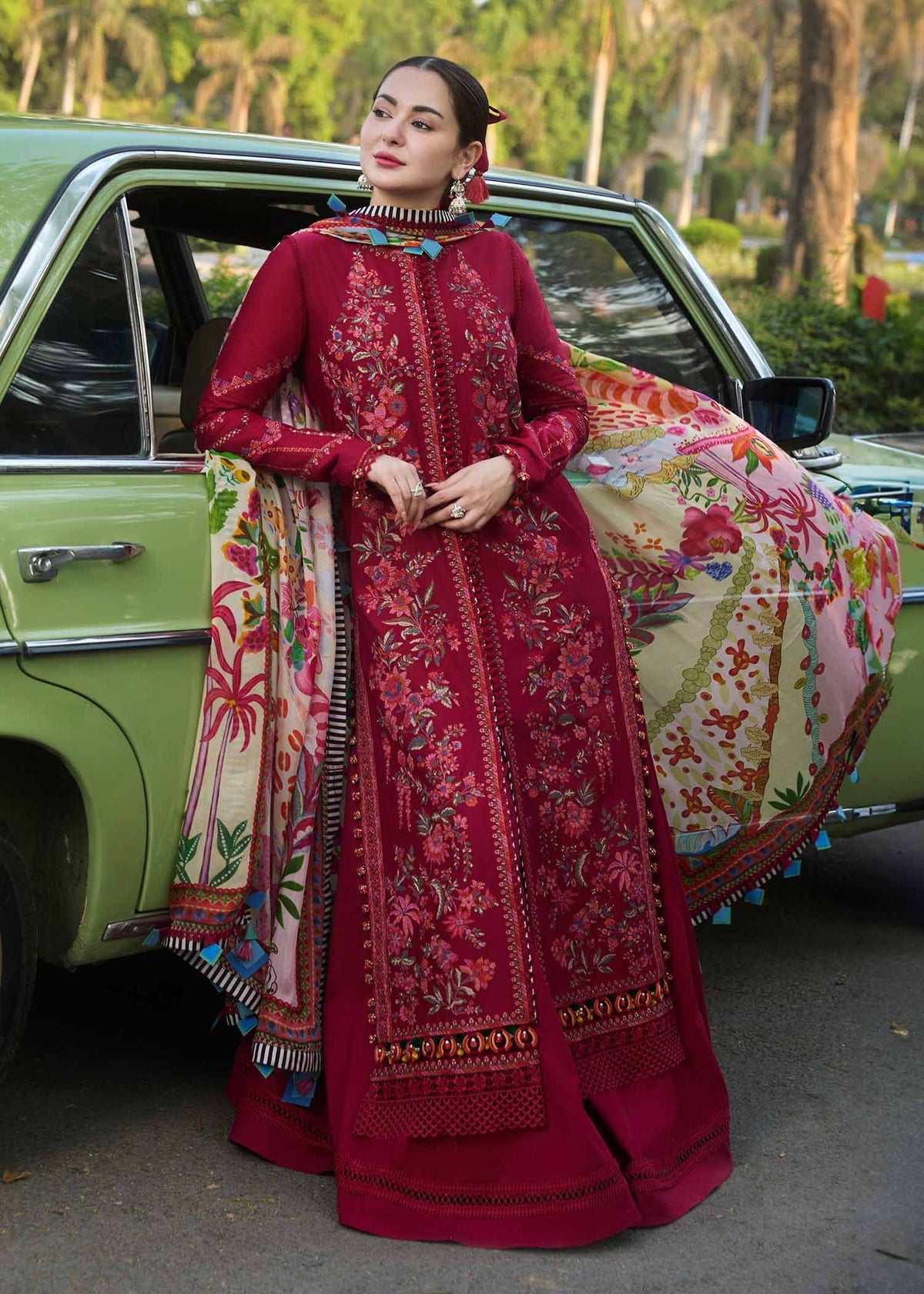 Bloom by Hussain Rehar Embroidered Lawn Suit Unstitched 3 Piece - Summer Collection