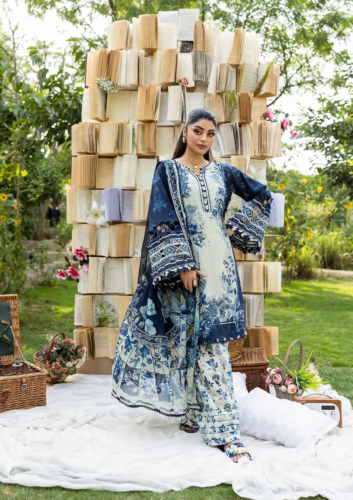 Elaf | Printed Essentials | Unstitch 3pc | Summer Season