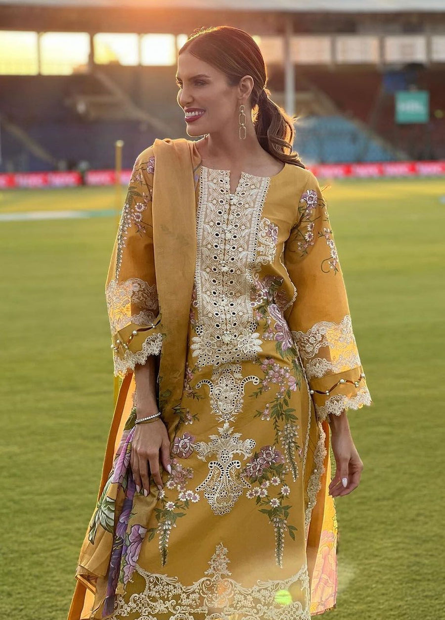 Elaf - Luxury Lawn |Unstitch 3pc | Eid Essential | Summer Season