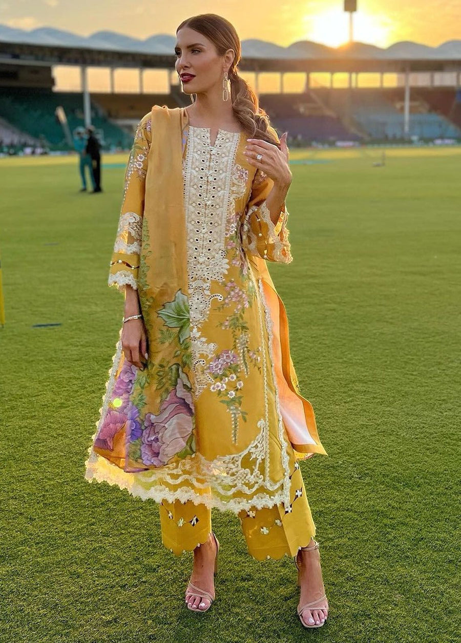 Elaf - Luxury Lawn |Unstitch 3pc | Eid Essential | Summer Season
