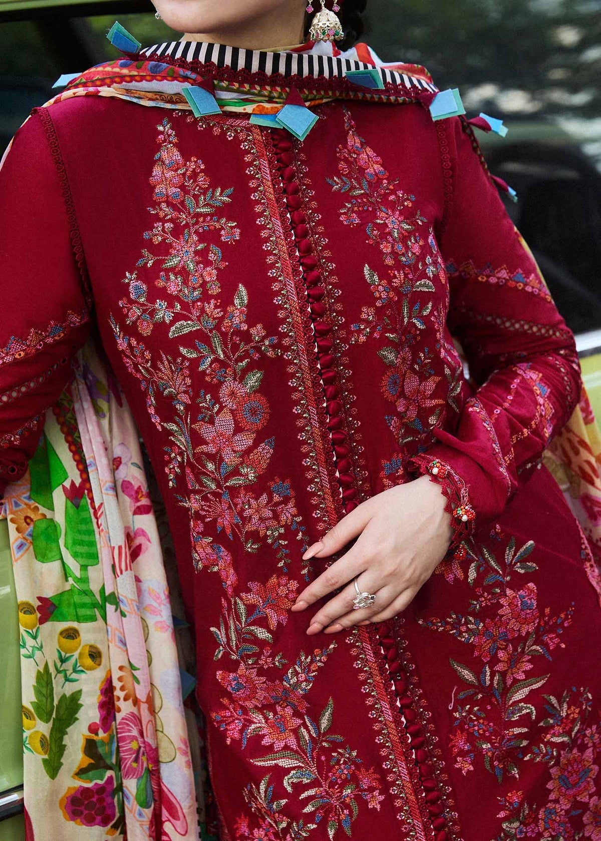 Bloom by Hussain Rehar Embroidered Lawn Suit Unstitched 3 Piece - Summer Collection