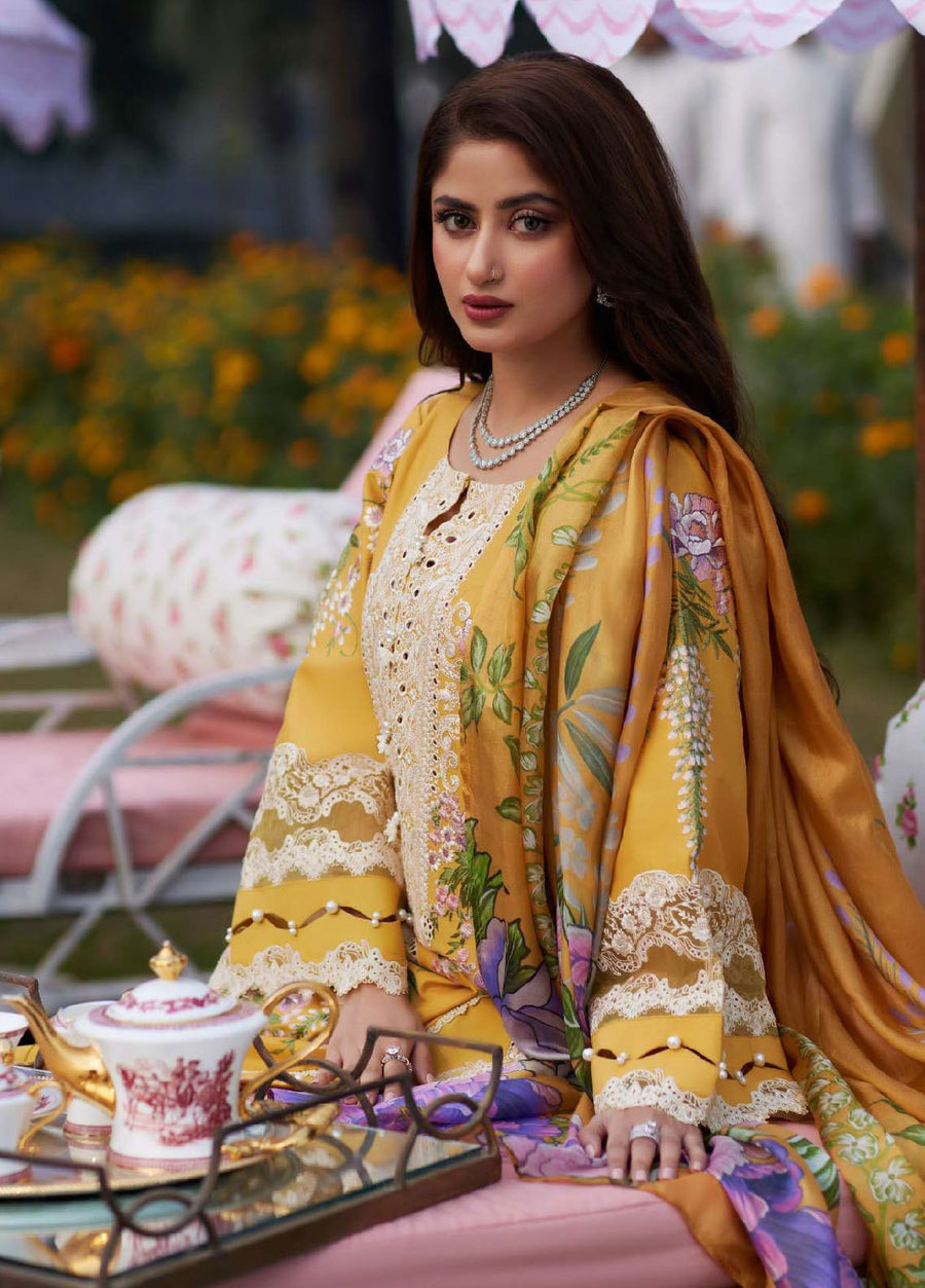 Elaf - Luxury Lawn |Unstitch 3pc | Eid Essential | Summer Season