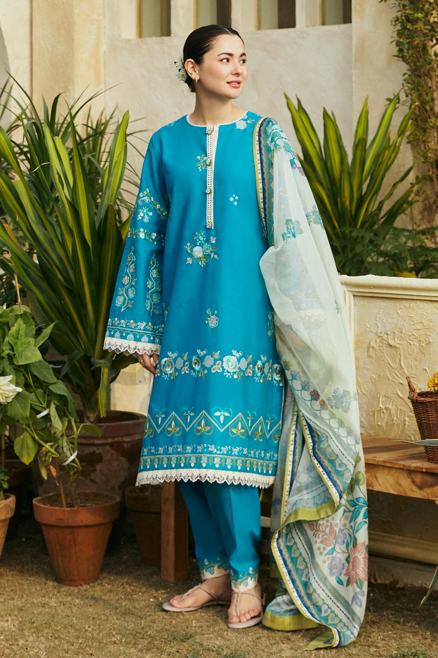 coco by zara-shajahan | 3Pc Unstitch | Embroidered Dress | Summer Season