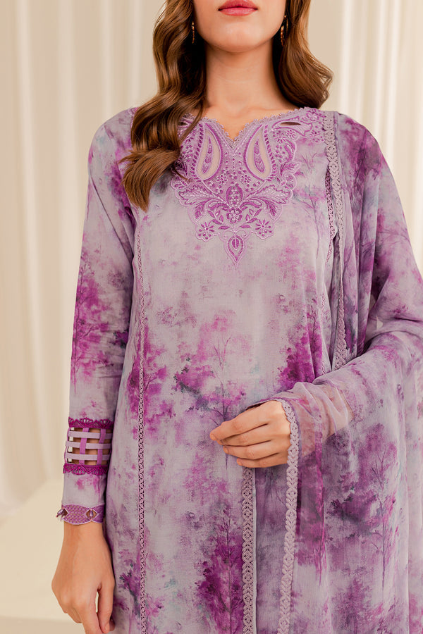 Farasha | Printed Essentials | Unstitch 3pc | WINESOME GLORY