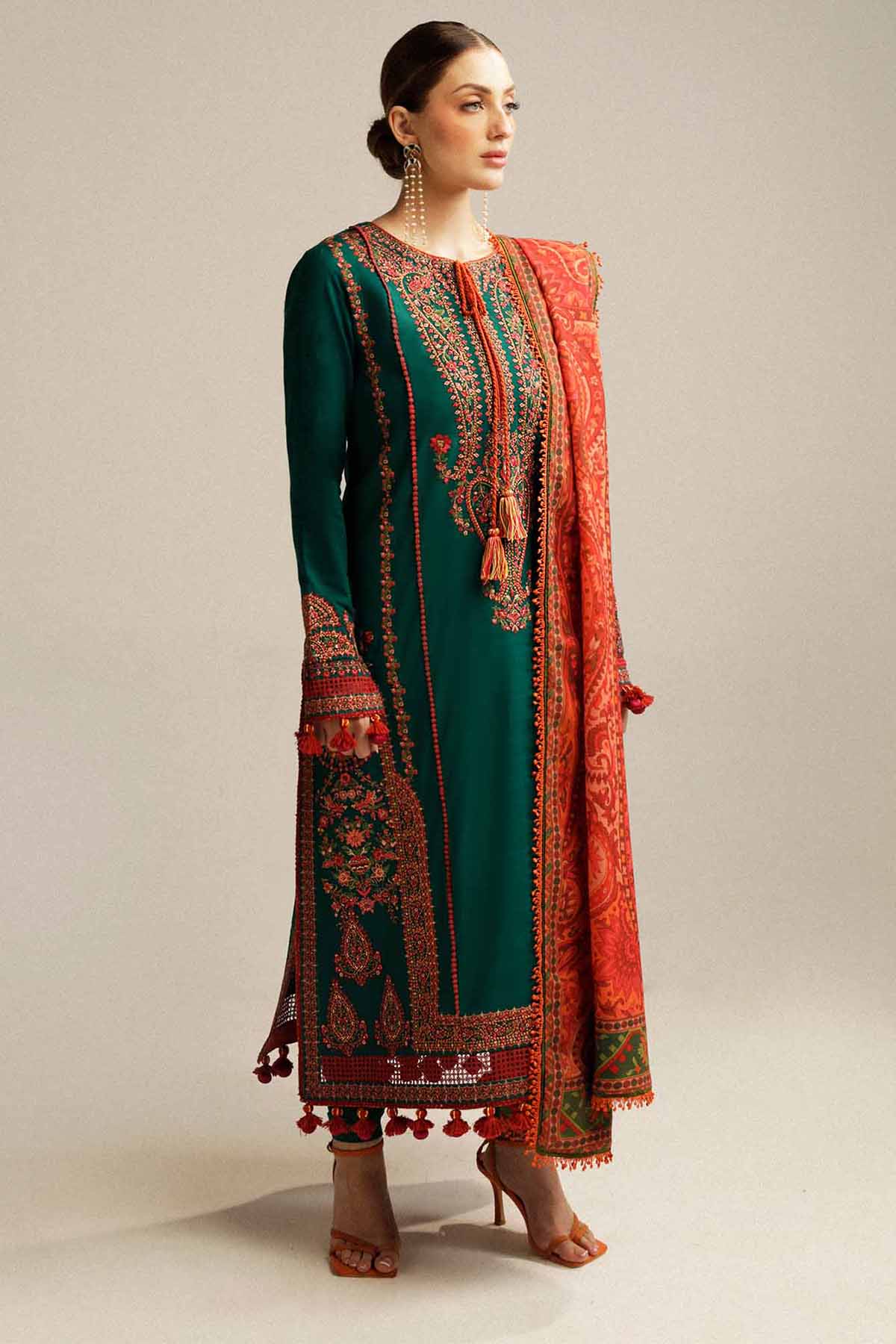 Hussain Rehar - Unstitched Luxury Lawn Heavy Embroidered 3PC Suit
