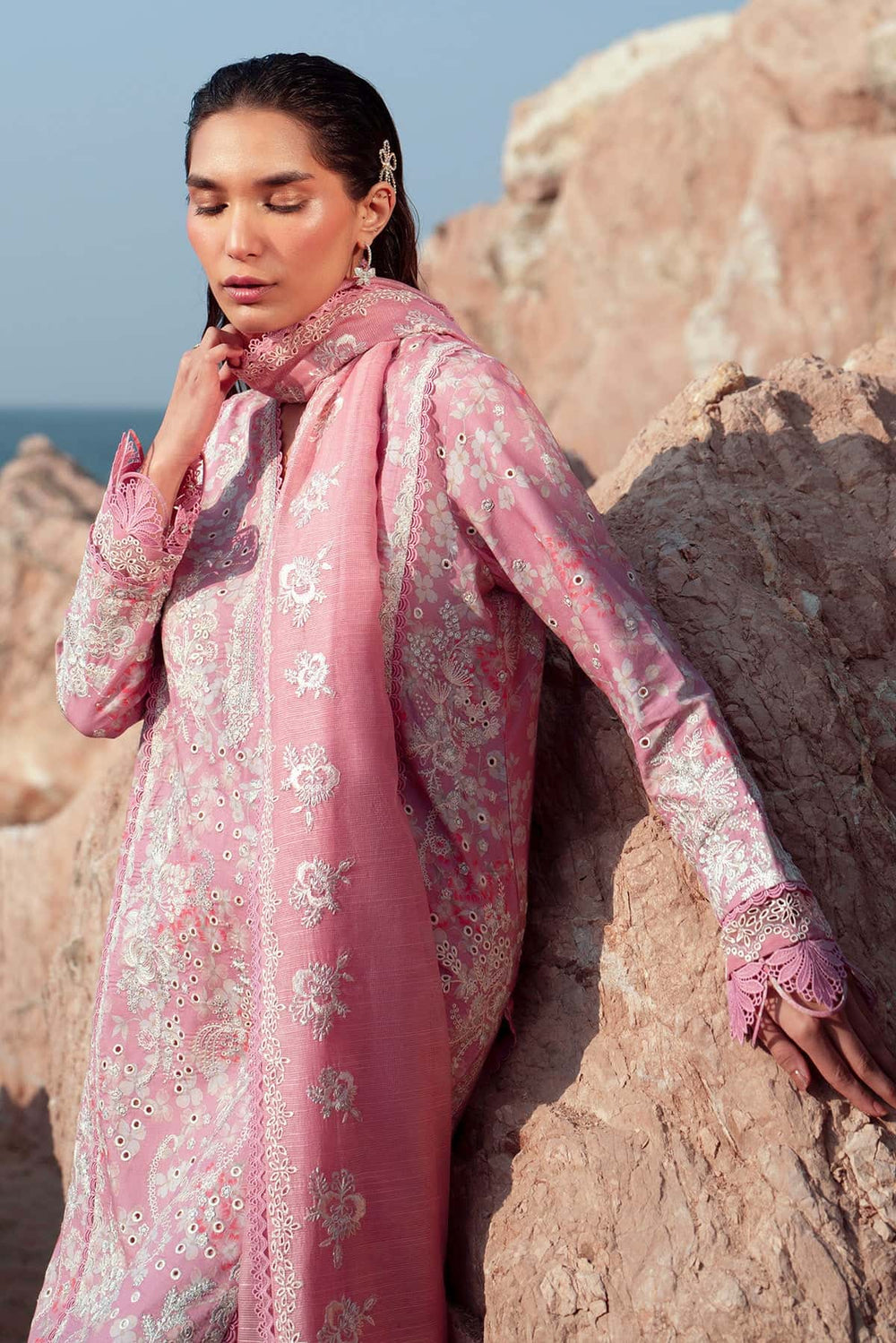 Afrozeh | Endless Summer Season | 3Pc Unstitch | Printed | Pearls