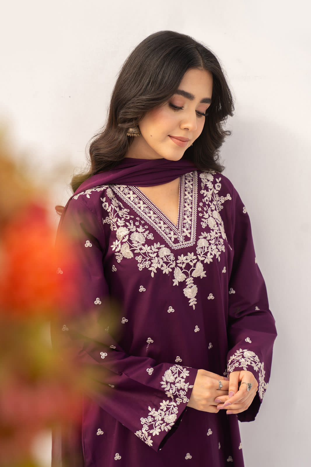 Pezwaan - Unstitch Fully Embroidered Premium Lawn 2pc
