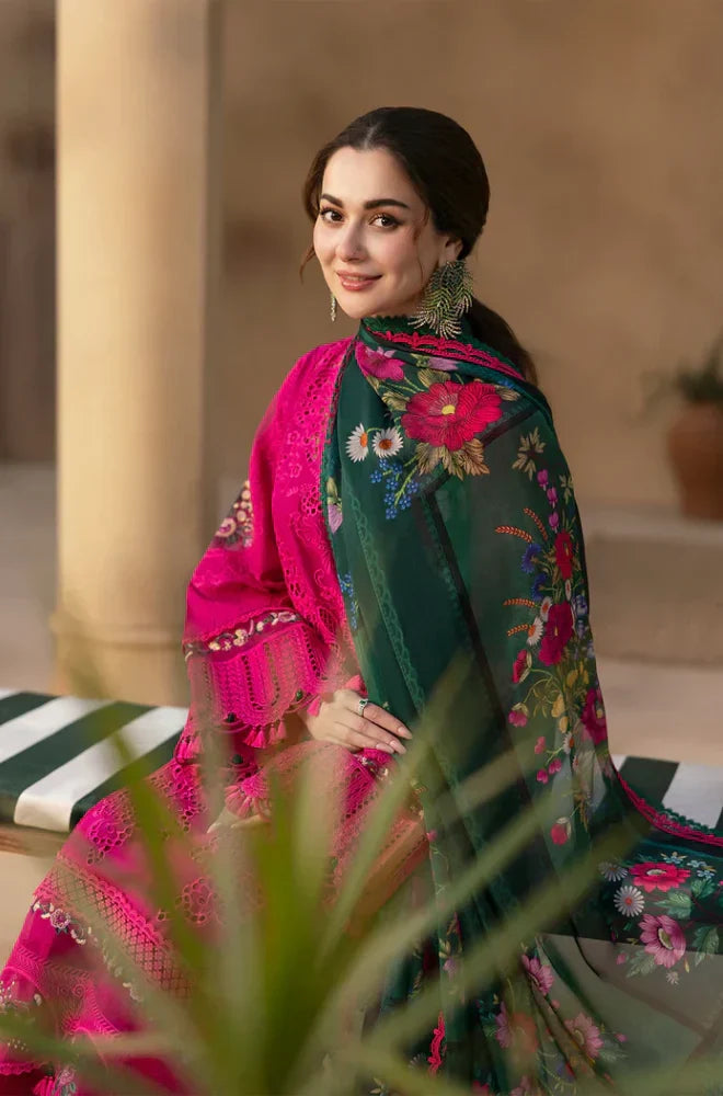 Saira Rizwan - Summer 3PC Chikenkari Lawn Embroidered Suit