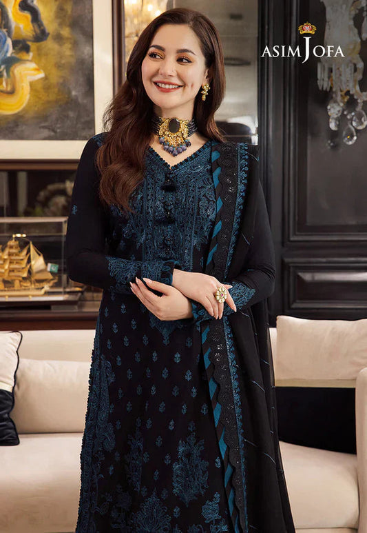Asim Jofa Summer 3PC Lawn Embroidered Suit