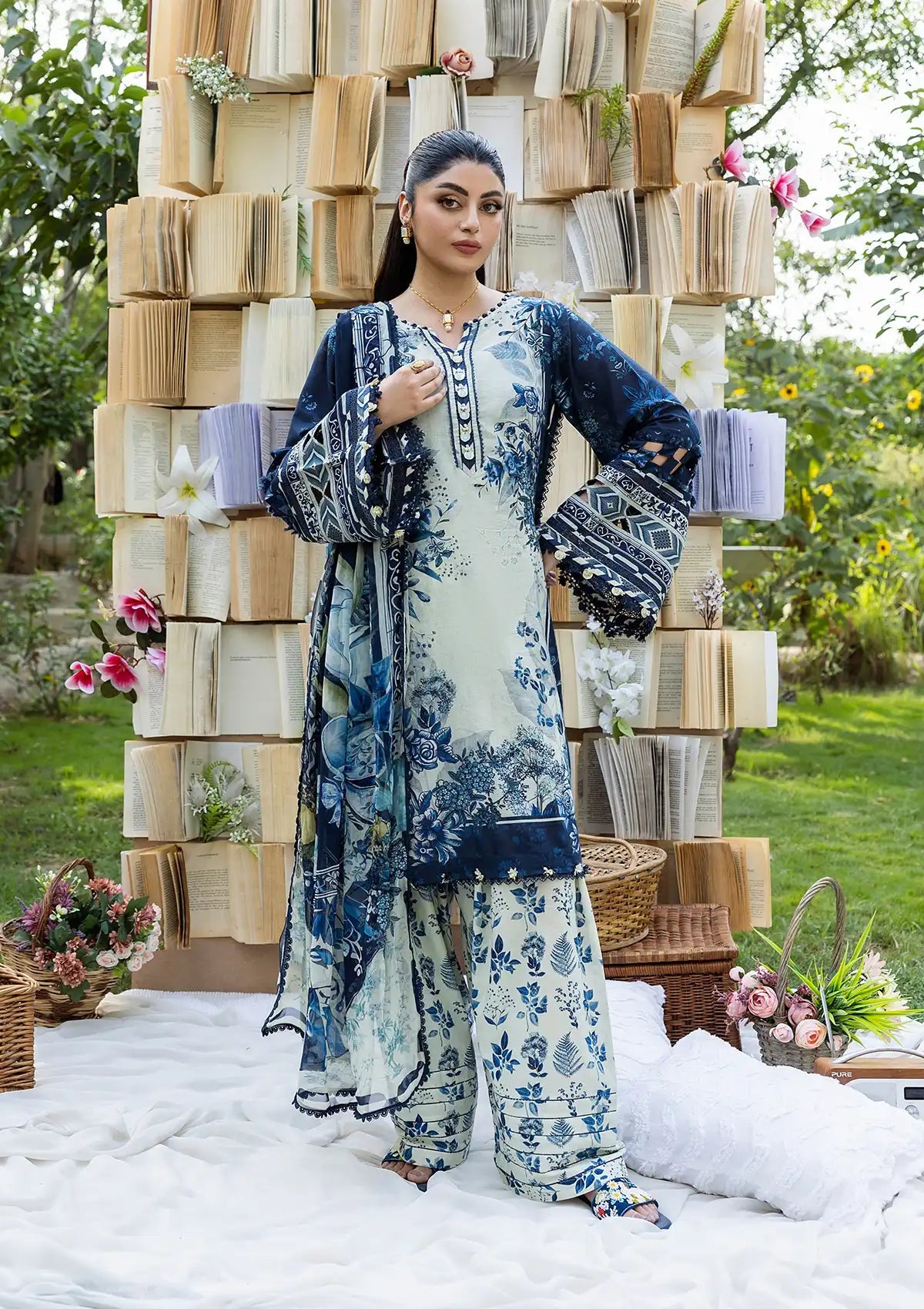 Elaf | Printed Essentials | Unstitch 3pc | Summer Season